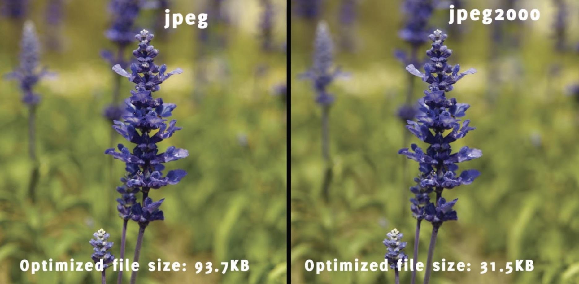 JP2, JPEG2000 comparison